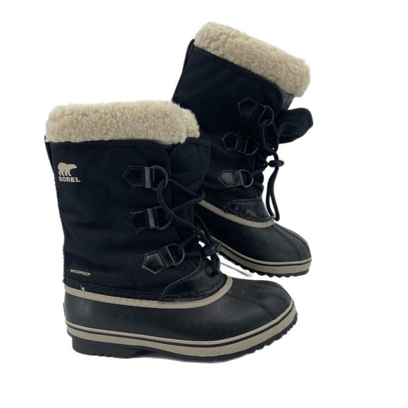 Sorel Black & Cream Insulated Snow Boot | Adjustable & Waterproof - Picture 1 of 7